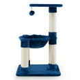 thumbnail image 2 of Cat Tower, Cat Tree for Indoor Cats, Multi-level Cat Tree with Scratching Posts and Cat Hammock-Blue for Kittens, Elderly Cats, Adult Cats, 2 of 7