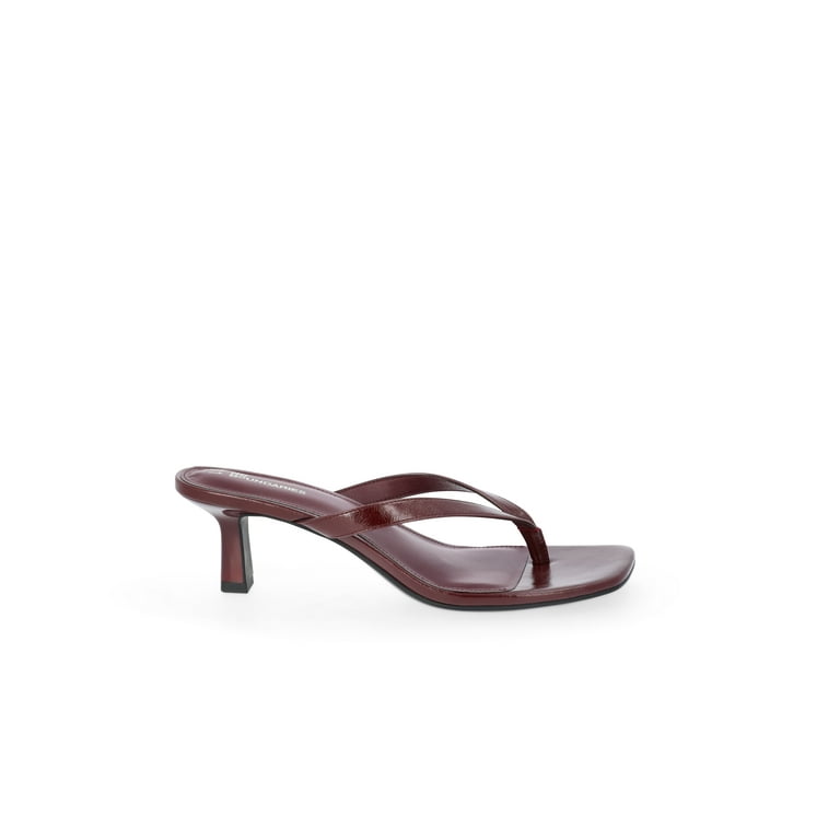 【BARNEYS NEW YORK】ミュール No Boundaries Kitten Heel Thong Sandals, Women's - Walmart.com