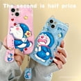 thumbnail image 2 of Doraemon 3D Cat Ear Cartoon Imitation Leather Case for iPhone 11 13 12 14 Pro Max 12Pro 13Pro 14Pro 14Plus 13Promax 14Promax X XS XR 7 8 Plus soft TPU case full cover UHFX, 2 of 4