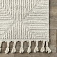 thumbnail image 4 of nuLOOM Kerry Textured Geometric Tasseled Area Rug, 6' x 6', Square, Kerry Cream, 4 of 9