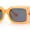 Orange / Black, variant on Mod Rectangle Minimal Pop Color Womens Sunglasses Orange Solid Black