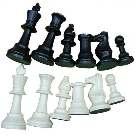 - Weight Tournament Chess Game Set - Chess Board Game International Chess Pieces Complete Chessmen Set Black & White Large