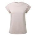 thumbnail image 5 of Lixiuxyad Loose Casual Round Neck Solid Color Short Sleeved T Shirt For Women Trendy Flowy,Yellow L, 5 of 7