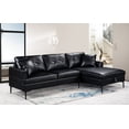 thumbnail image 1 of Chaise Longue Capitonnée à Droite en Noir, 1 of 2