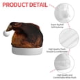 thumbnail image 4 of Fuzoiu Cool Fire Lion Print Santa Hat Christmas Hat for Adults,Santa Hats with Pompom, Unisex Xmas Holiday Hat for Christmas New Year Festive Party Supplies, 4 of 6