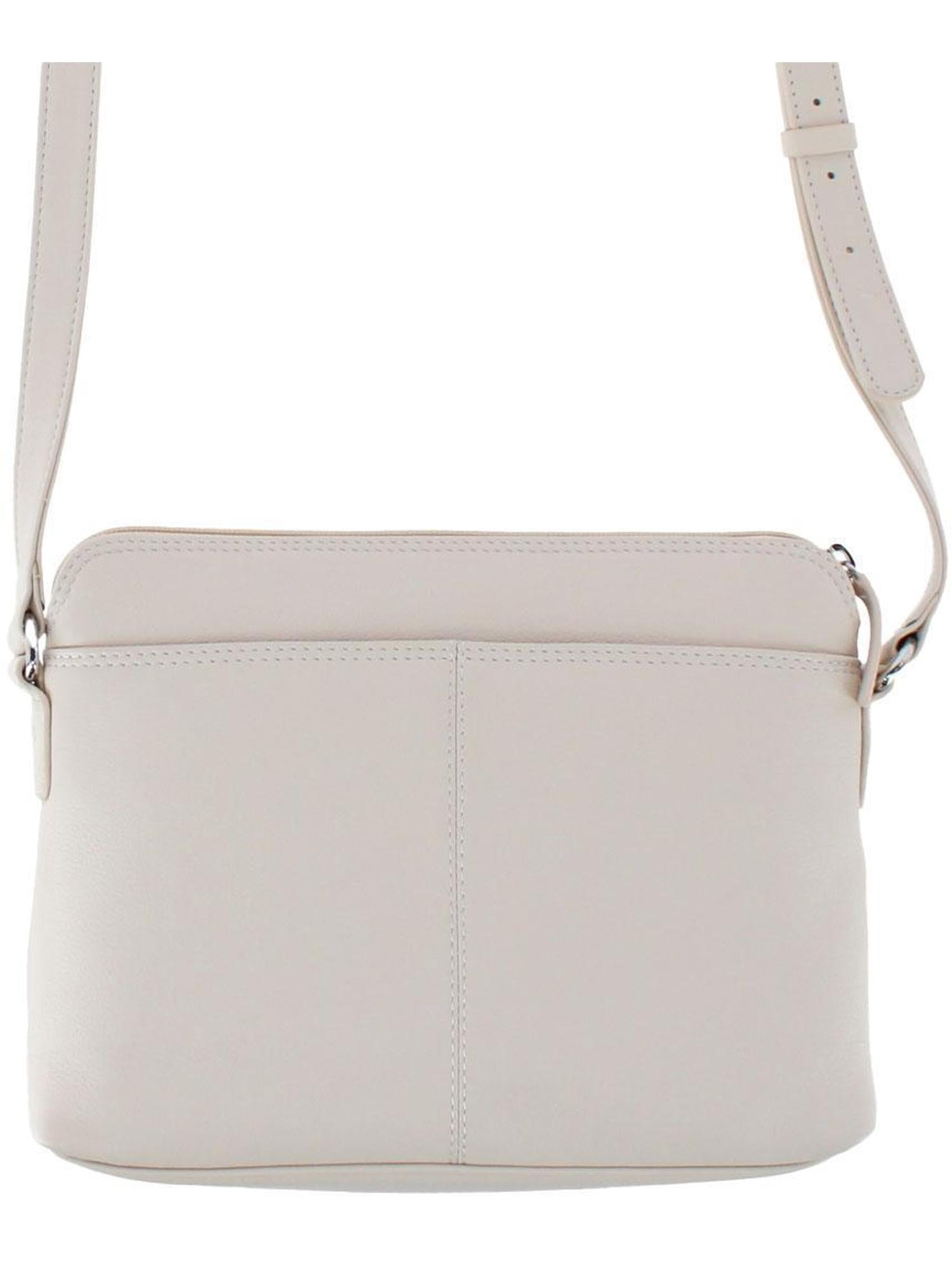 CTM  Leather Shoulder Bag Purse with Side Organizer (Women)