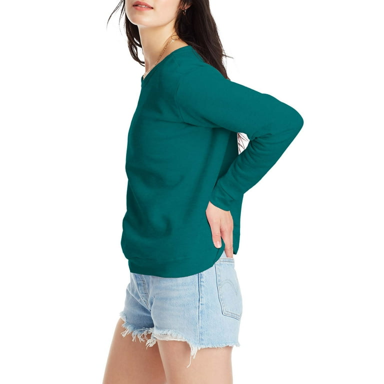 Hanes Women's Sweatshirt Crew Neck EcoSmart Recycled Cotton-Blend