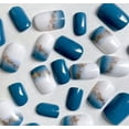 thumbnail image 4 of Ocean Waves Square Press-On Nails By The Nail House NH - 24 Pieces, 4 of 5