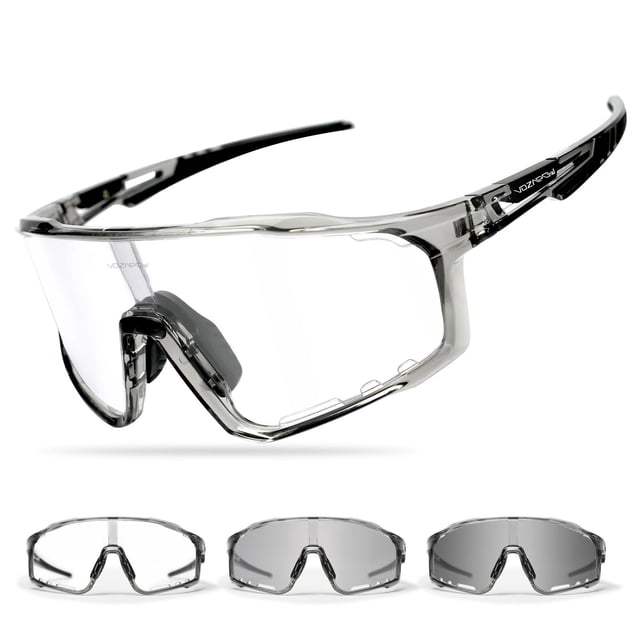 Gafas de Sol Deportivas para Ciclismo VOZAPOW Fotocromáticas UV400 con Montura TR90