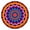 Colorful Tie Dye, variant on Orange Purple Blue Tie Dye Mandala Pattern Round Fitted Tablecloth with Elastic Edge,Dining Table Cover Waterproof,Outdoor Round Tablecloth for Camping,Dining,Indoor and Outdoor