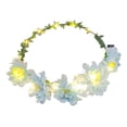 thumbnail image 1 of Accesorios para el cabello con corona de flores, diadema con guirnalda, diadema con corona de flores para escénica Azul, 1 of 8