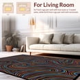 thumbnail image 2 of ODIKA 4'x6' Machine Washable Non-Slip Area Rug, Ebony Flowing Wave High Traffic Rug with Pad, Black, 351723, 2 of 8