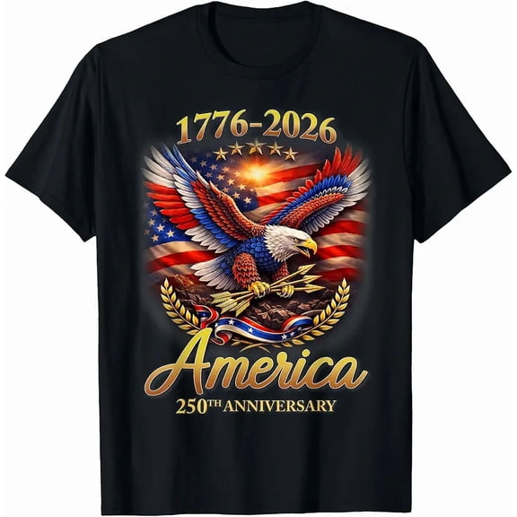 Men's Patriotic 250th Anniversary American Eagle T-Shirt