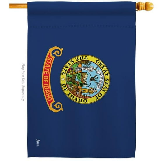 Americana Home & Garden H140513-BO 28 x 40 in. Idaho American State House Flag with Double-Sided Horizontal Decoration Banner Garden Yard Gift
