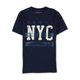 thumbnail image 1 of Camiseta adornada Aeropostale con la bandera de Nueva York para hombre Azul XS, 1 of 1
