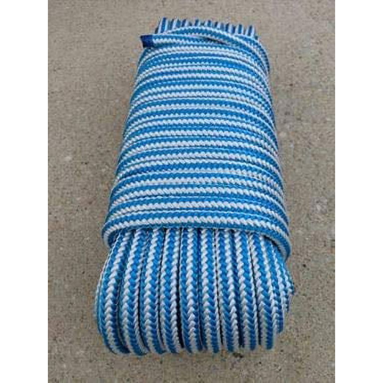 New England Ropes Sta-Set Double Braid Line - 5/16" (8mm) Red Fleck, 70 Feet Long (Sailing & Cruising Rope)