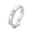 White Gold, variant on 14K Gold plated thick Band Ring with Simulated Diamonds