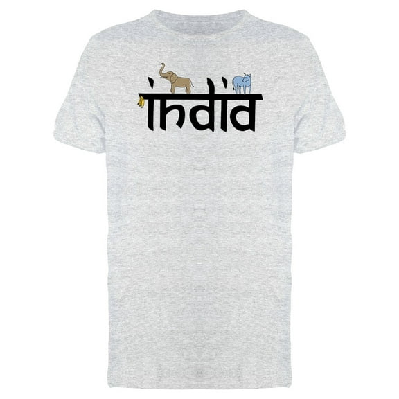 Colorful India Lettering Tee Men's -Image by Shutterstock