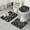 Black Cartoon Dinosaurs-2, variant on Black Cartoon Dinosaurs Skeletons Pattern Bathroom Rugs Sets 3 Piece,Toilet Cover Set,Absorbent Non Slip Bathroom Mats Sets with U-Shaped Contour Rug Toilet Rug Set