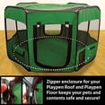 thumbnail image 3 of ToysOpoly Portable Pet Playpen Puppy Kennel - Best for Small and Medium Size Dogs and Cats - Simple Folding Design for Easy Storage (Green), 3 of 5