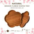 thumbnail image 2 of HSM Sapele Wood Tray for Serving (9.4 x 9.4 x0.8 inches) Wooden Charcuterie Board Platters, Flower Shaped Trays - Ideal Cheese Board, Wooden Trays for Serving Food Party & Decor, Fruit Plates, 2 of 5