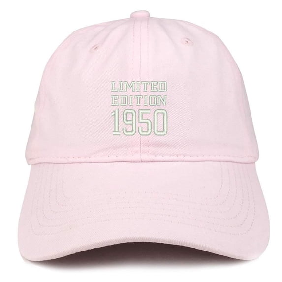 Trendy Apparel Shop Limited Edition 1950 Embroidered Birthday Gift Brushed Cotton Cap - Black