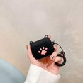thumbnail image 2 of 3D Cute Animal Footprints Design Airpods Case Creative Paw Prints Airpods Accessories Soft Silicone Shockproof Waterproof Protector For Airpods Pro With Decoration Black, 2 of 5