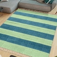 thumbnail image 2 of Casavani Handmade Blue Cotton Dhurrie Living, Dining Room Carpets Outdoor Kilim 9x15 feet, 2 of 6