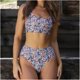 thumbnail image 2 of Mujeres sexy con almohadilla en el pecho sin aros Estampado digital Cintura alta Bikini dividido Fridja  nalpqowj59361, 2 of 9