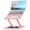 thumbnail image 1 of Soporte pie laptop, ajustable, compatible Mac Air Pro, Dell, HP, Lenovo, ultrabook aluminio 15.6" (oro rosa), 1 of 3