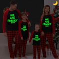 thumbnail image 2 of 2023 Pijamas familiares a juego navideños Luminosos y brillantes Conjunto de pijamas rojos We Are Family, 2 of 4