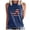 DT-Navy, variant on DailyTrove Women's Distressed American Flag Tank Top - Polyester Patriotic & Edgy Wear, Cool for Celebrations