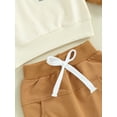 thumbnail image 6 of Infant Baby Boy 2 Piece Outfits Contrast Color Long Sleeve Sweatshirt and Elastic Pants Set, 6 of 8