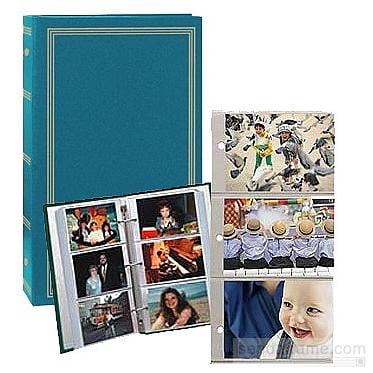 3-Ring Pocket Burgundy Picture Album 504 Photos 4"x6" Memory Family Organizing 