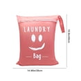 thumbnail image 3 of Sac à Lessive en Toile Oxford Imperméable, Sac de Rangement de Voyage Robuste avec Fermeture Éclair en Métal, Sac Portable pour Articles Mouillés et Secs pour la Plage, le Camping, l'École, Lavable à la Machine, Rose, 3 of 6