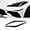 Black, variant on TINKI Front Bumper Lip Corner Decal Compatible with Chevrolet Corvette C8 Stingray 2020-2023, Front Lip Corner Decoration Strip Sticker
