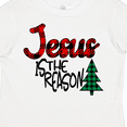 thumbnail image 4 of Inktastic Christmas Jesus is the Reason with Green Plaid Tree Boys or Girls Toddler T-Shirt, 4 of 5