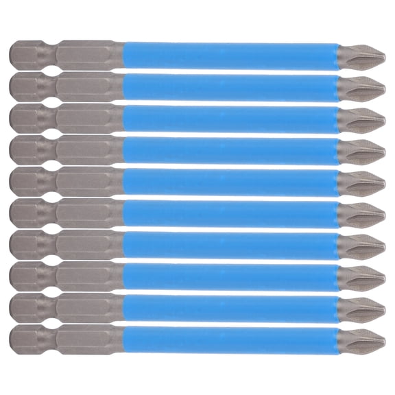 Riousery 10 Pieces Cross Screwdriver Bits Set 90mm / 3.54 inches PH2 Non-Slip Magnetic Electric Drill Bits Accessories for Home Furniture Disassembly and Assembly, Mechanical Projects