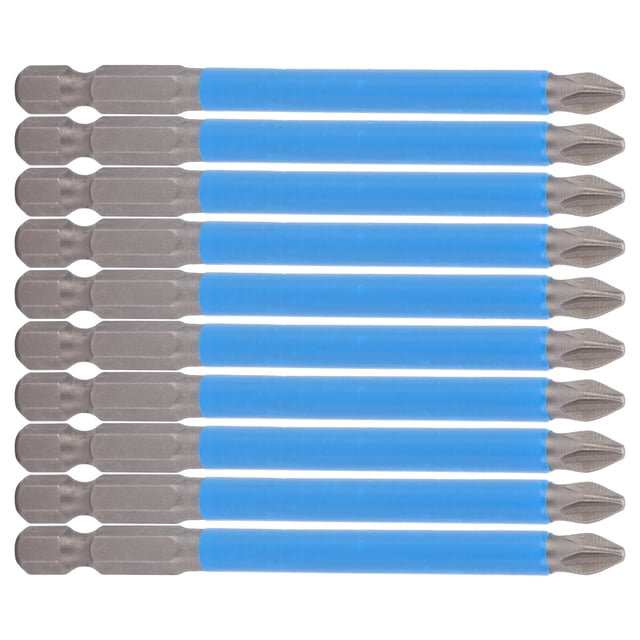 Greensen Non‑Slip Screwdriver Bit,Cross Screwdriver Bit,10Pcs Screwdriver Bits 90mm PH2 Non‑Slip Magnetic Electric Drill Bits Accessory