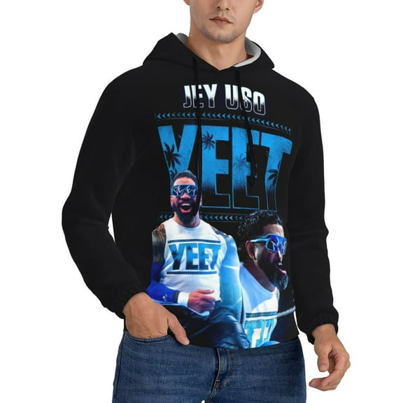 Jey Wrestler USO Hoodies 3D Print Lightweight Pullover Hoodie Casual Hooded Sweatshirts with Pocket For Men Women