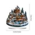 thumbnail image 3 of PEIBang Christmas Village House Tabletop Decoration,2D Acrylic House Desktop Decor Christmas Table Centerpiece for Home Office, 3 of 6