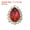 Red, variant on Uxcell Sew on Rhinestones Tear Drop Crystal Rhinestones Pointback Stone Metal Flatback Red