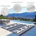 thumbnail image 3 of Navy Blue Boho Outdoor Rug for Patio/Deck/Porch, Non-Slip Large Area Rug 3 x 5 Ft, Vintage Abstract Art Ethnic Tribe Indoor Outdoor Rugs Washable Area Rugs, Reversible Camping Rug Carpet Runner, 3 of 8