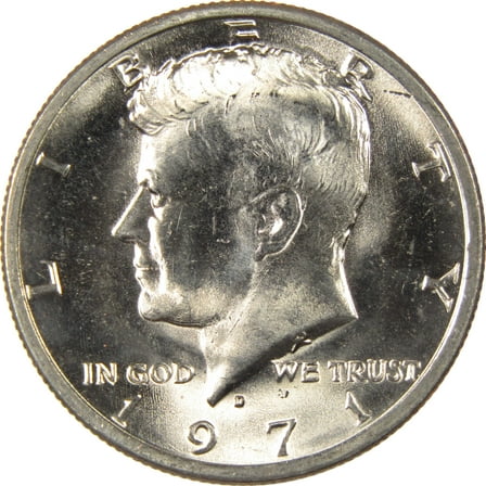 1971 D Kennedy Half Dollar Uncirculated Clad 50c Coin