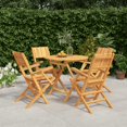 thumbnail image 1 of vidaXL 5 Piece Garden Dining Set Solid Wood Teak, 1 of 5