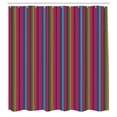 thumbnail image 2 of Ambesonne Ethnic Shower Curtain, Minimalist Colorful Ornament, 69"Wx84"L, Magenta Green and Blue, 2 of 4
