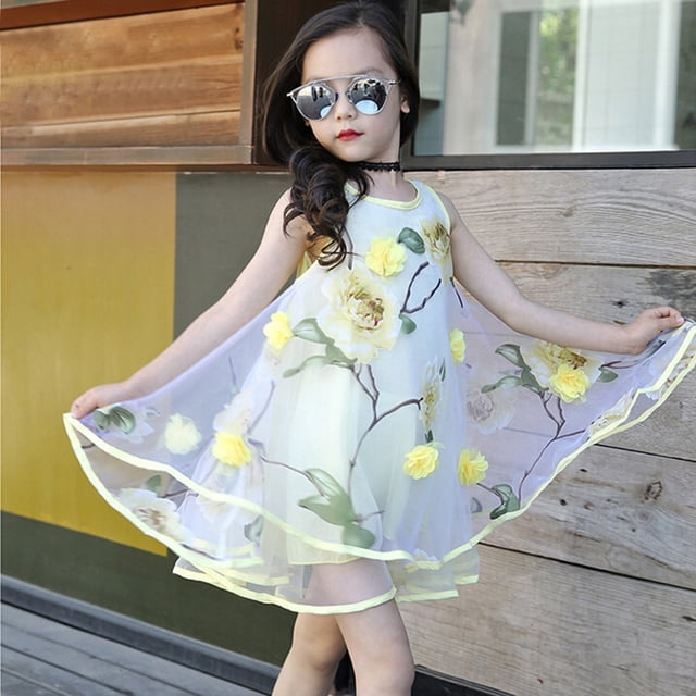 Liquidation d'Économies d'Hiver! PEZHADA Robes d'Invitée de Mariage d'Automne, Robe pour Tout-Petite Fille, Robe d'Été pour Bébés Filles Enfants à Fleurs Princesse, Robe de Concours Mariage Fête Robe de Soirée