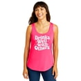 thumbnail image 3 of Drinks Well With Others Tank Top for Women Trendy Sleeveless Tee for Adults Neon Pink Tank Top X-Large, 3 of 4