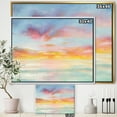 thumbnail image 2 of Pastel Pink And Blue Clouds - Traditional Framed Canvas, 2 of 3