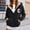 Black, variant on Womens Zip Up Hoodies Winter Sherpa Lined Sunflower Print Thermal Warm Sweatshirts with Pockets Casual Drawstring 2026 Comfy Coat